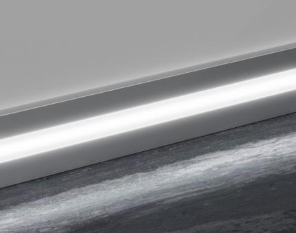 Besseto Battiscopa con profilo a LED, 3 x 2 m, diffusore in alluminio, per  muro a